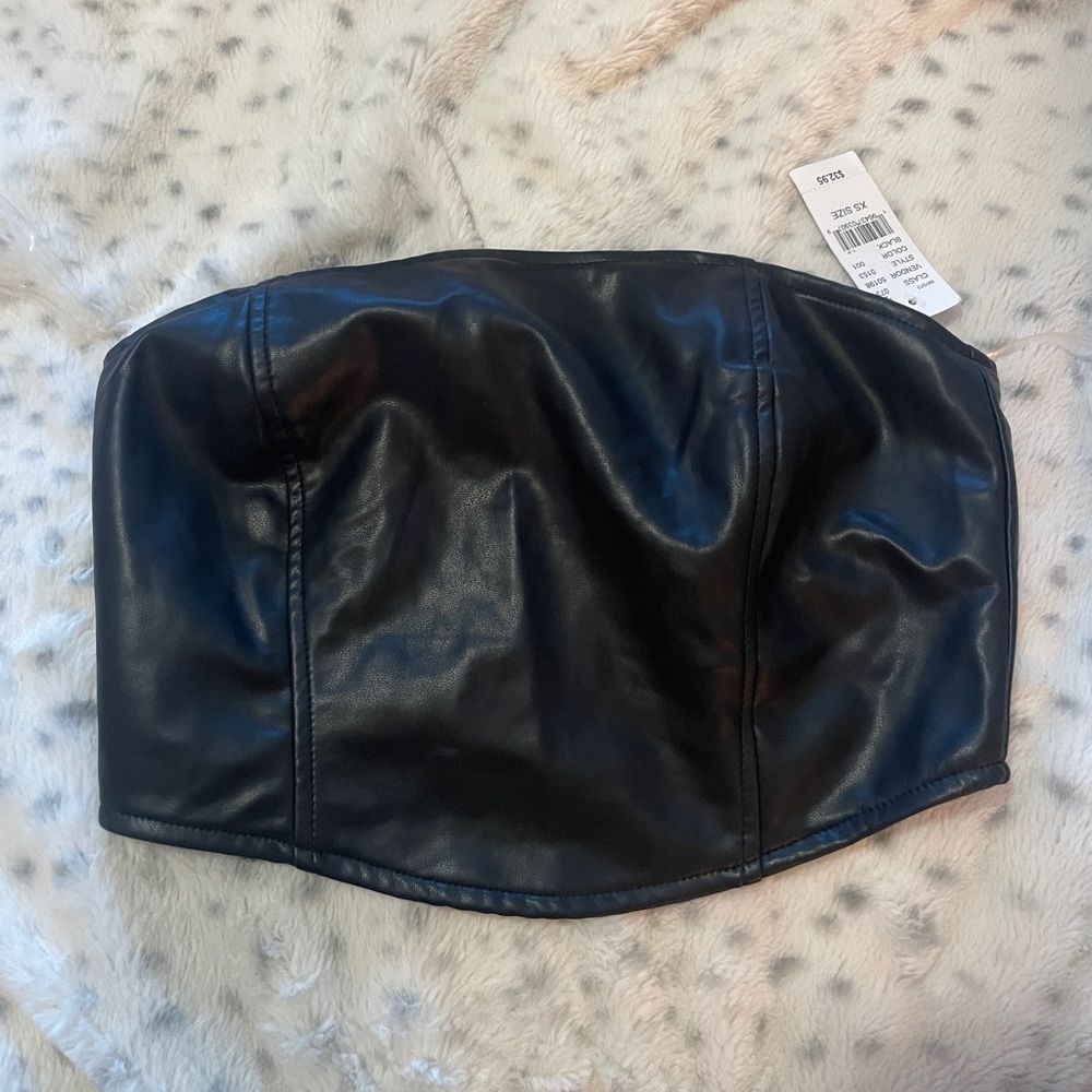 Pacsun leather tube top brand new size xs